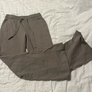 Green flared sweatpants